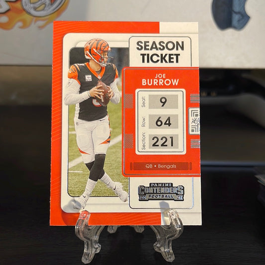 2021 Panini Contenders Season Ticket Joe Burrow Card #19 Cincinnati Bengals