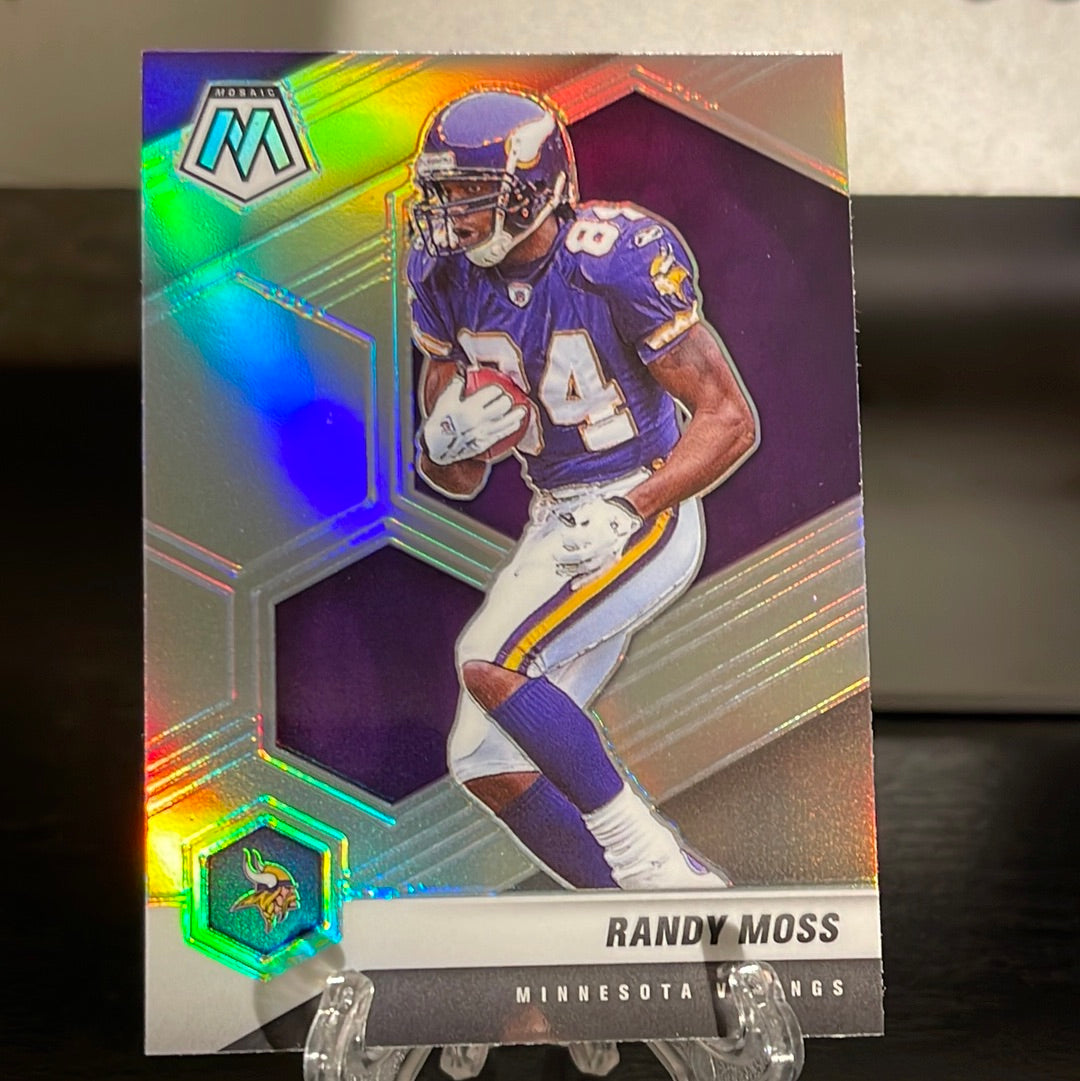 2021 Panini Mosaic Randy Moss Minnesota Vikings #130 Silver