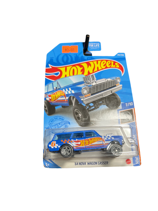 Hot Wheels ‘64 Nova Wagon Gasser Blue Race Team