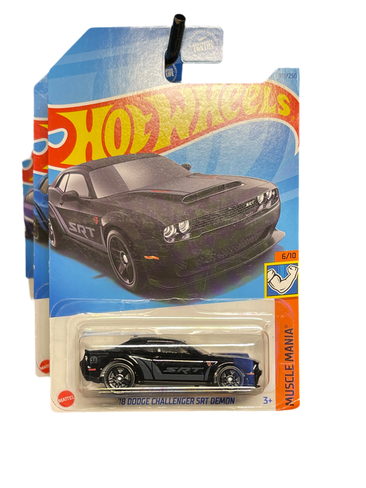 Hot Wheels ‘18 Dodge Challenger SRT Demon Muscle 6/10 Black