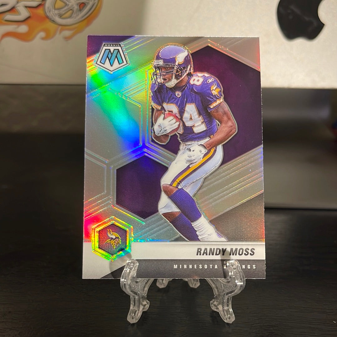 2021 Panini Mosaic Randy Moss Minnesota Vikings #130 Silver