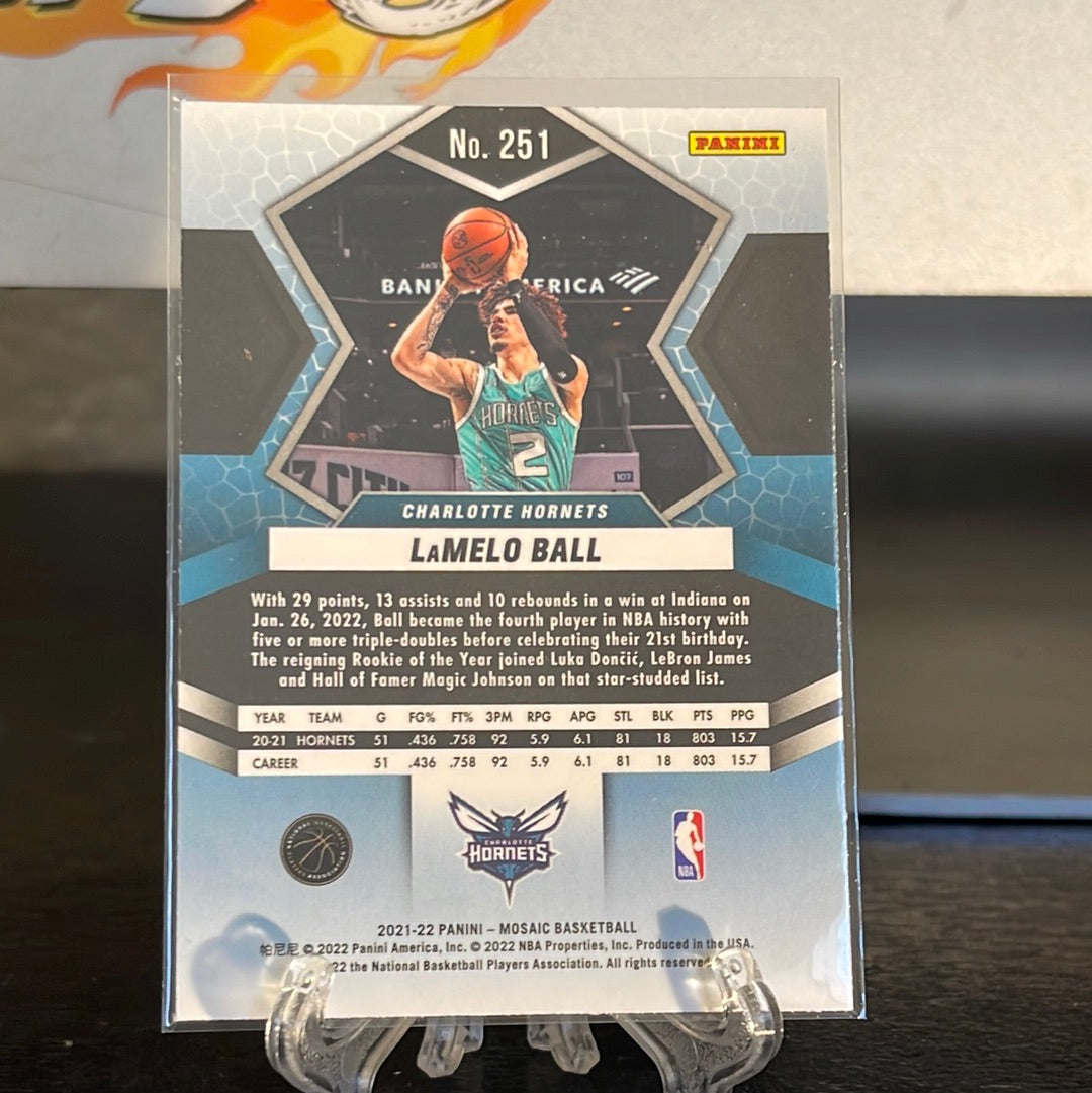 2021-22 Panini Mosaic Basketball LaMelo Ball National Pride #251 Hornets
