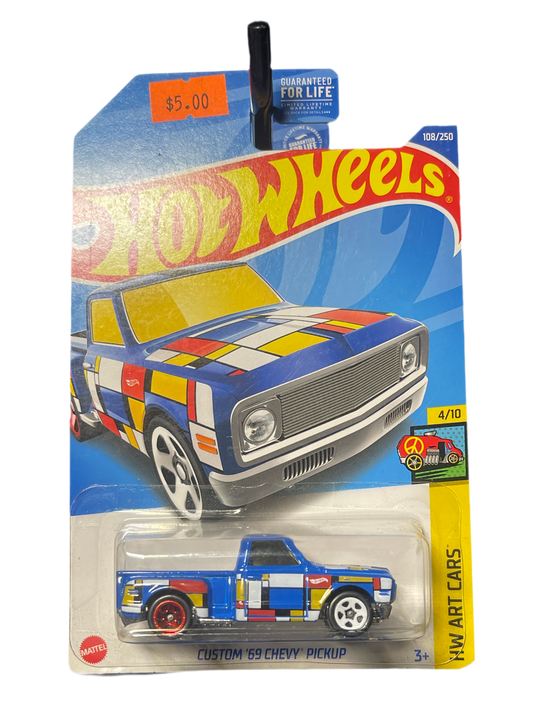 Hot Wheels Art Cars Custom ‘69 Chevy Pickup Blue