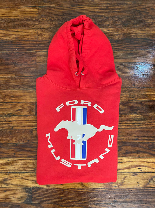 Reflective Ford Mustang logo hoodie