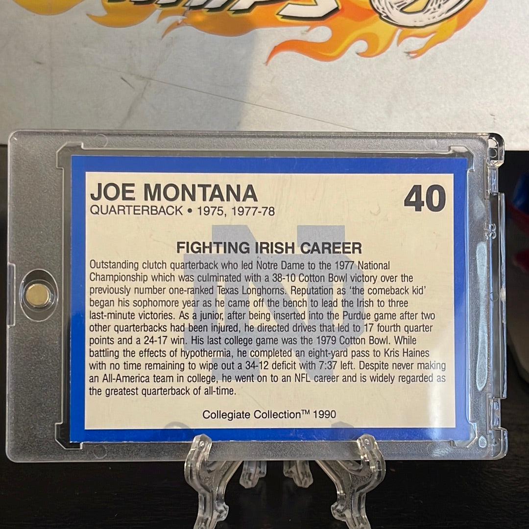 1990 Collegiate Collection- JOE MONTANA #40 - University of Notre Dame