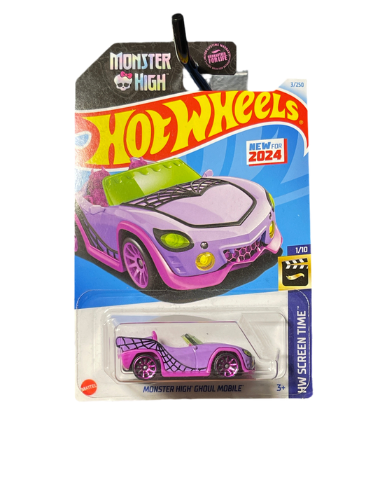 Hot Wheels 2024 Monster High Ghoul Mobile HW Screen Time