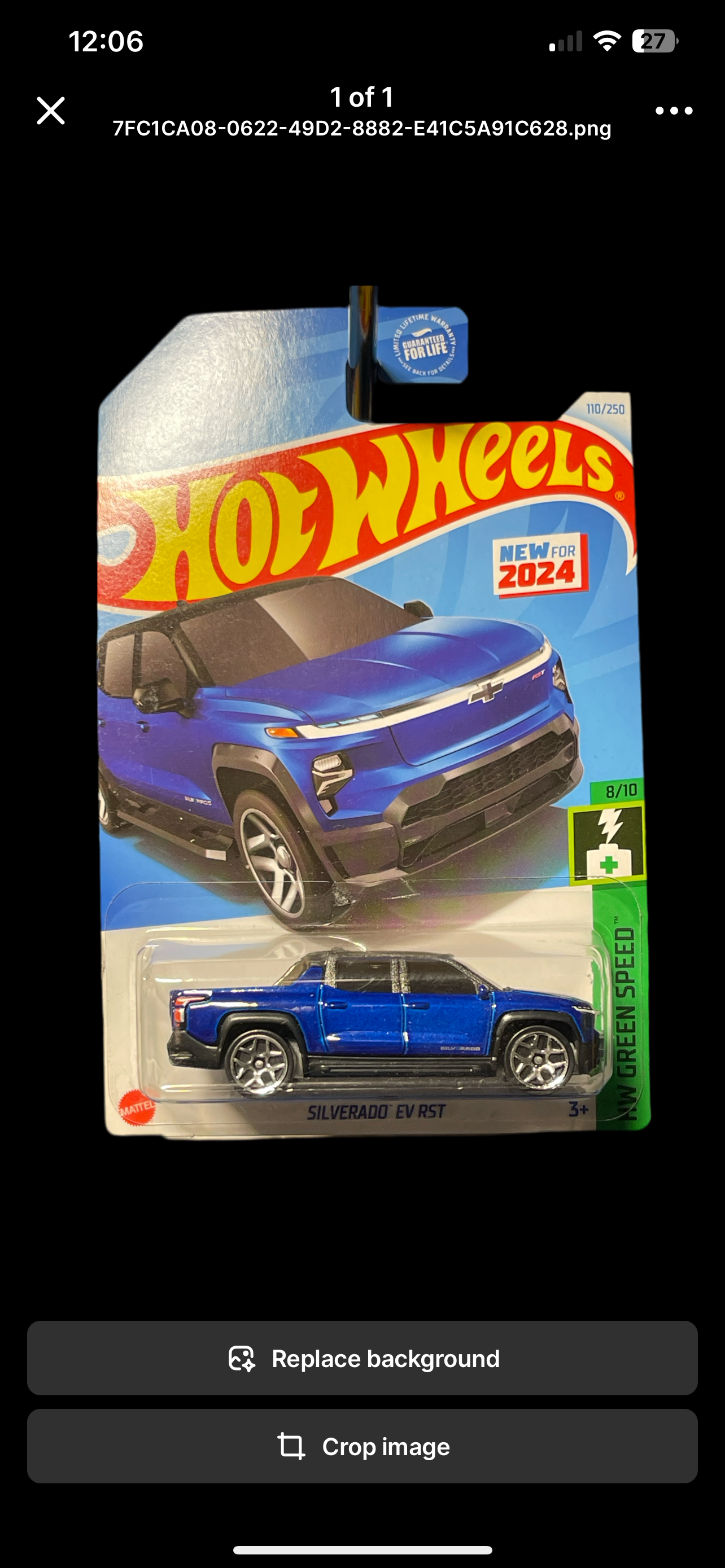 Hot Wheels - 2024 HW Green Speed 8/10 Silverado EV RST 110/250 (BBHRY63)