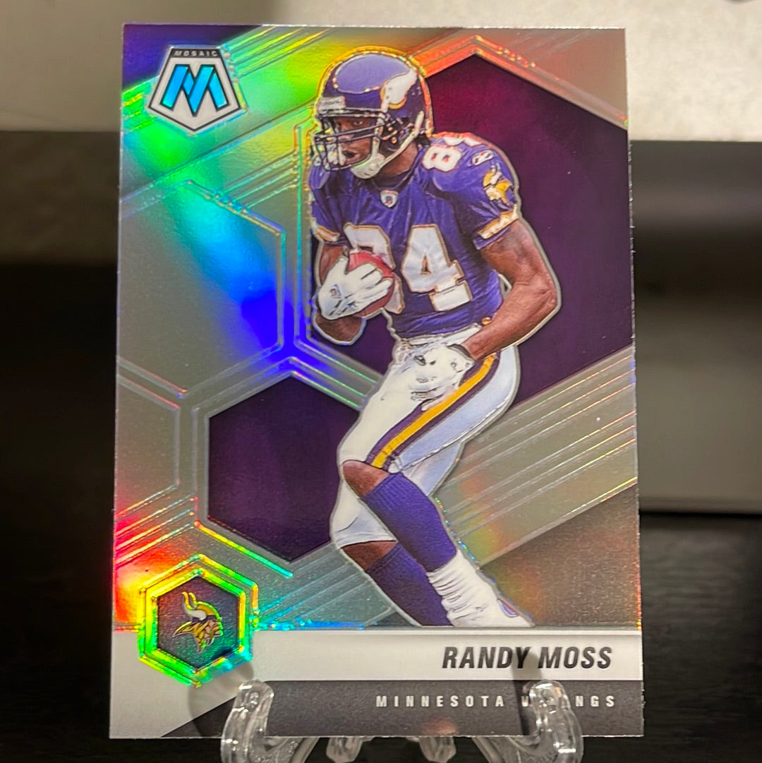 2021 Panini Mosaic Randy Moss Minnesota Vikings #130 Silver