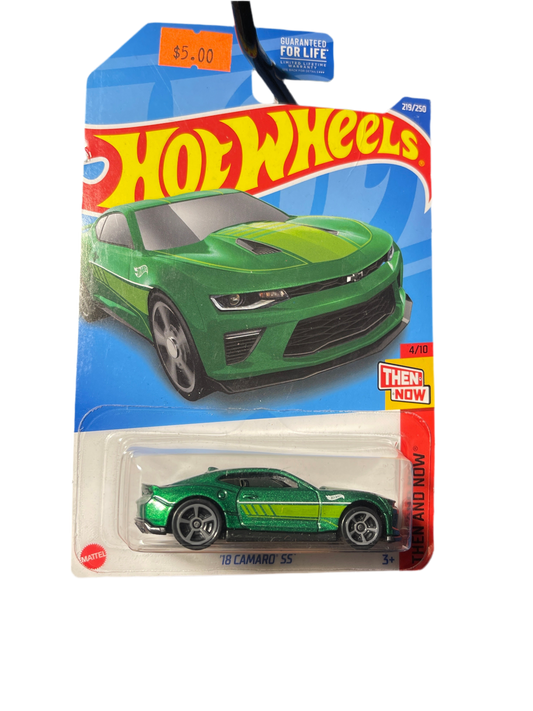 Hot Wheels Then & Now ‘18 Camaro SS Green 4/10