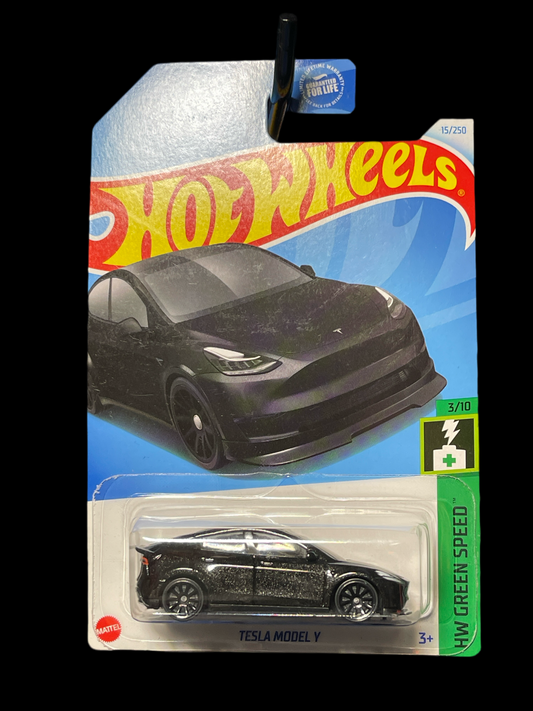 Hot Wheels 2024 HW Green Speed 3/10 Black Tesla Model Y