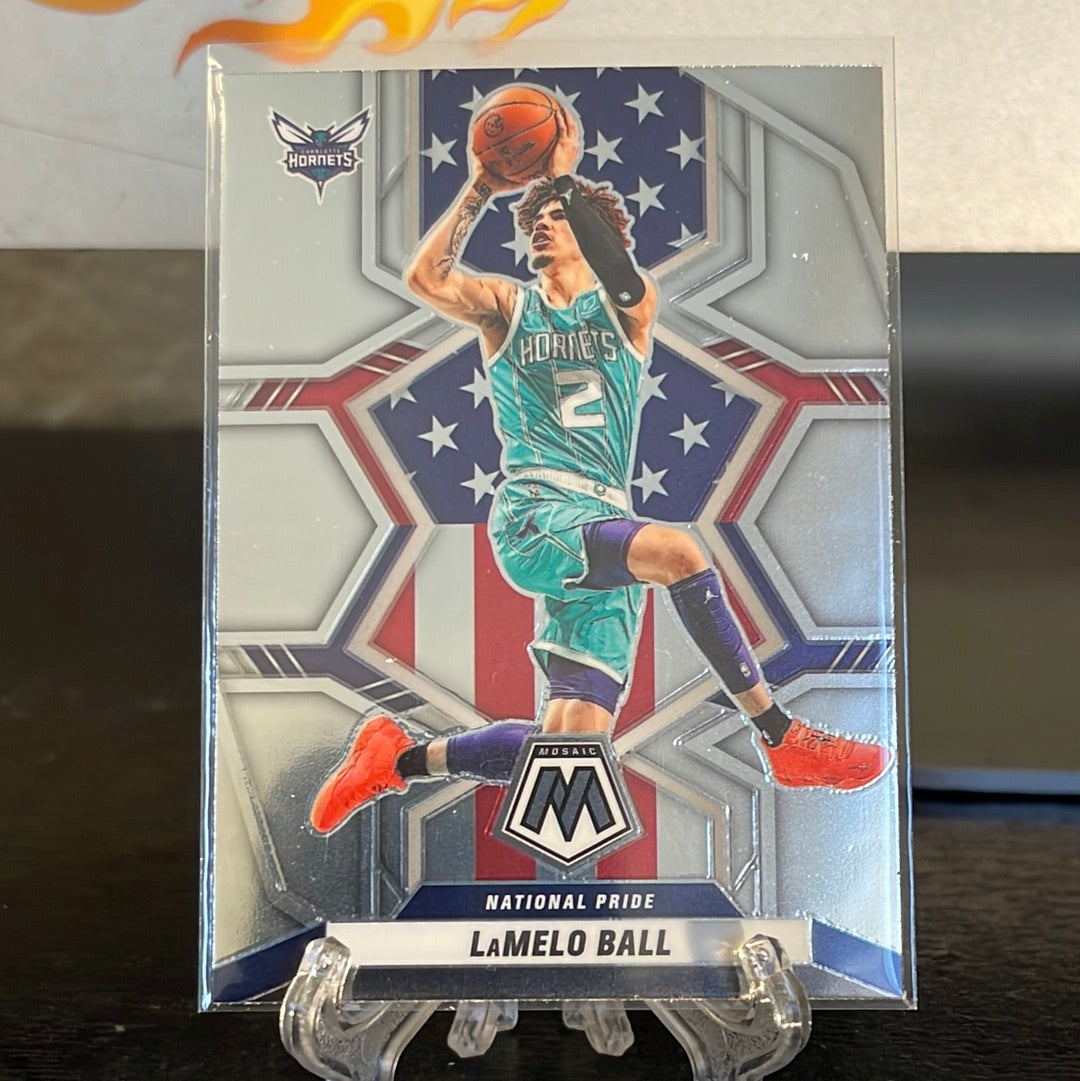 2021-22 Panini Mosaic Basketball LaMelo Ball National Pride #251 Hornets