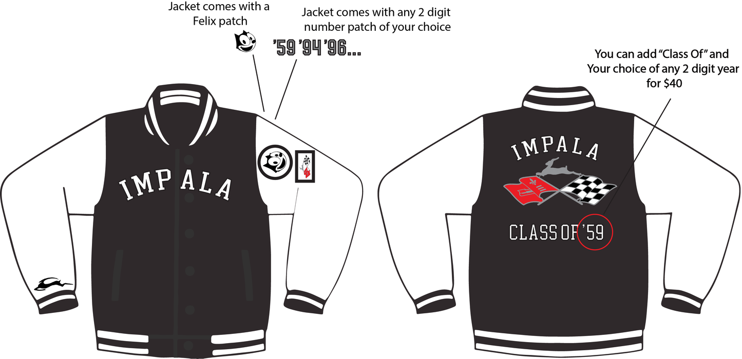 Reflective Impala Varsity Arch Jackets