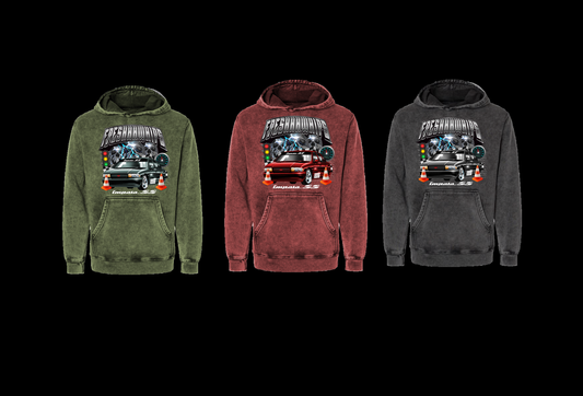 Freshhh Whips "Under ConSStruction" Acid Wash Impala SS Hoodies