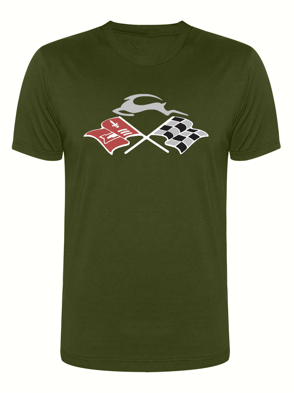 Reflective Cross Flags & Leaping Deer T-Shirt