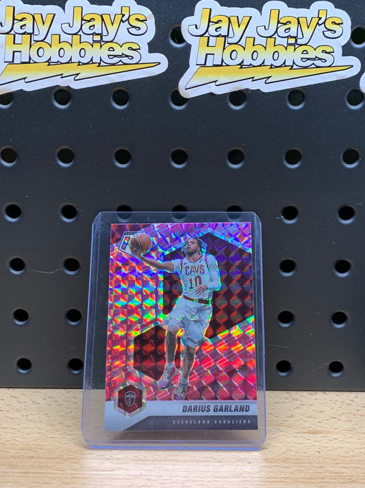 2020-21 Panini Mosaic Pink Camo Prizm #100 Darius Garland Cleveland Cavaliers