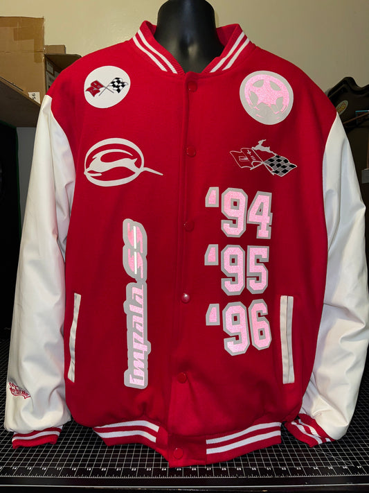 Impala University ‘94 ‘95 ‘96 Heavy Letterman Varsity Jacket Red/White