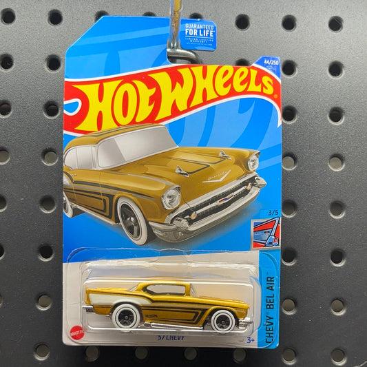 Hot Wheels 2022 Gold '57 Chevy Bel Air #44/250 - New!