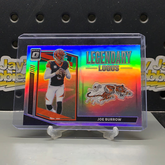 2021 Joe Burrow Donruss Optic Legendary Logos Silver Prizm Cincinnati Bengals