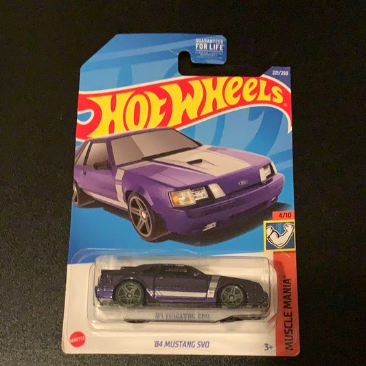 HOTWHEELS 2022 MODEL M CASE ‘84 MUSTANG SVO PURPLE