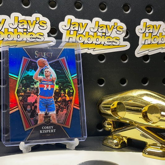 2021-22 Select Corey Kispert blue Prizm Premier #176 RC Wizards Gonzaga