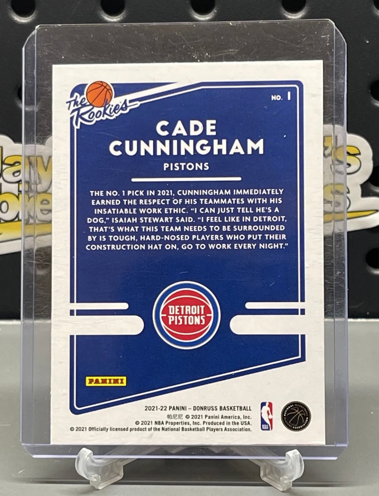 Cade Cunningham 2021-22 Donruss The Rookies #1 Pink Laser RC Pistons