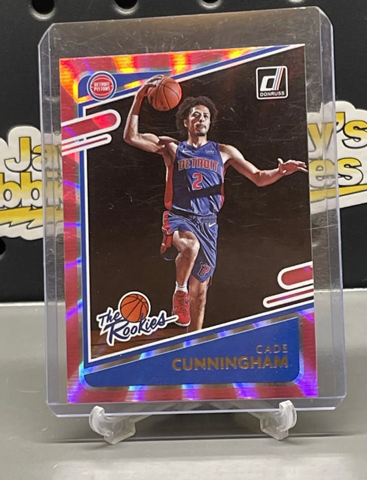 Cade Cunningham 2021-22 Donruss The Rookies #1 Pink Laser RC Pistons