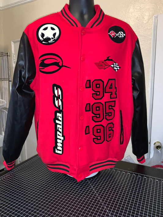Impala University ‘94 ‘95 ‘96 Heavy Letterman Varsity Jacket Red/Black