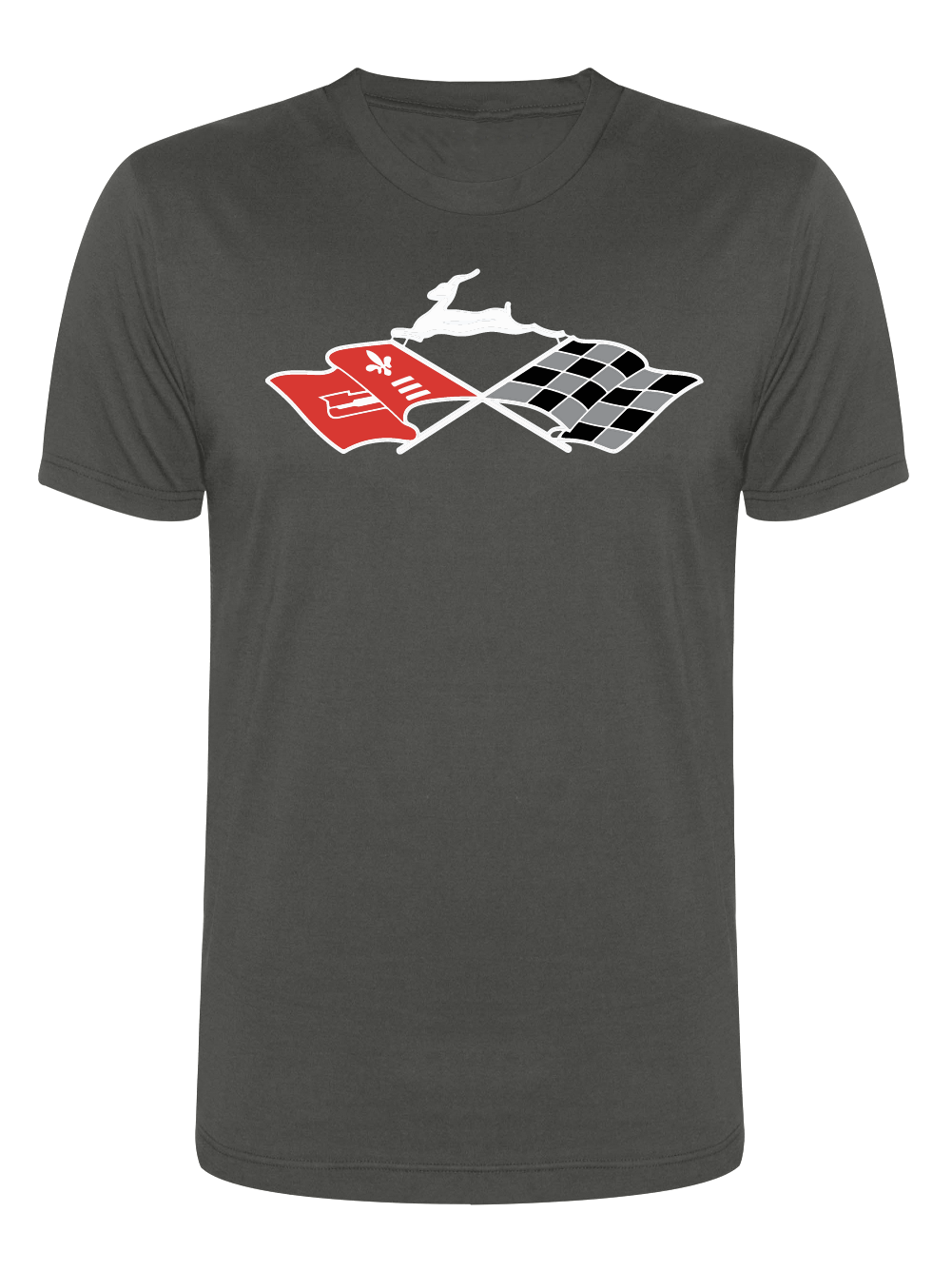 Cross Flags & Leaping Deer Emblem T-Shirt DTF