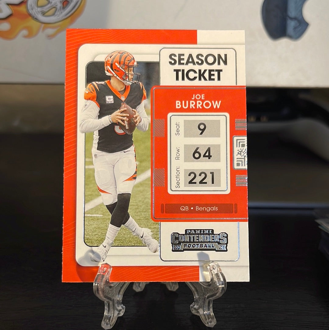 2021 Panini Contenders Season Ticket Joe Burrow Card #19 Cincinnati Bengals