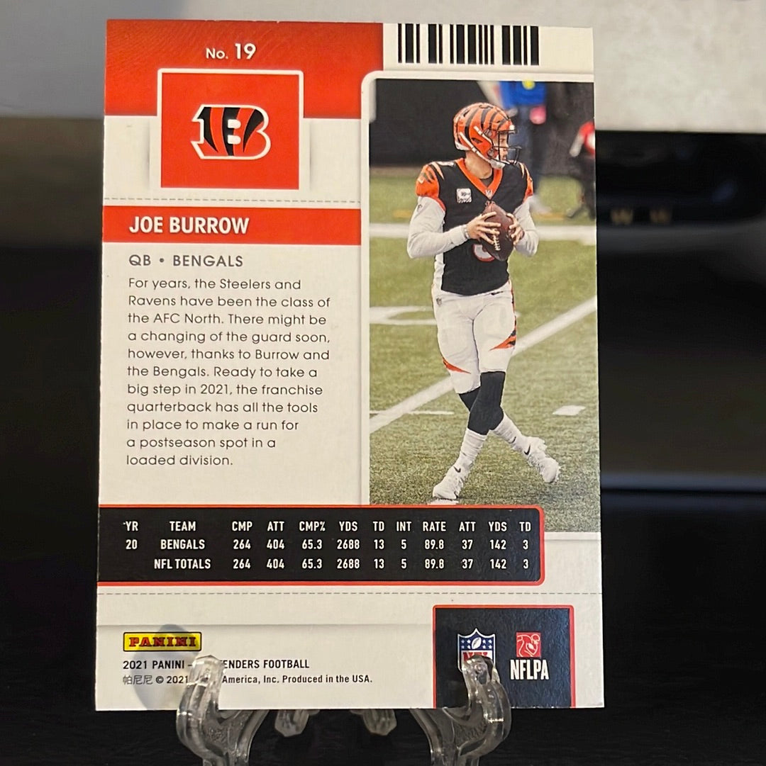 2021 Panini Contenders Season Ticket Joe Burrow Card #19 Cincinnati Bengals