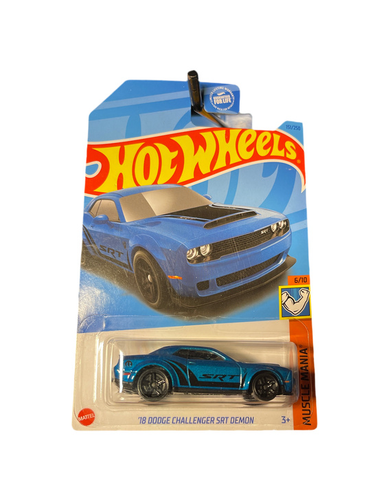 Hot Wheels ‘18 Dodge Challenger SRT Demon Muscle 6/10 Blue
