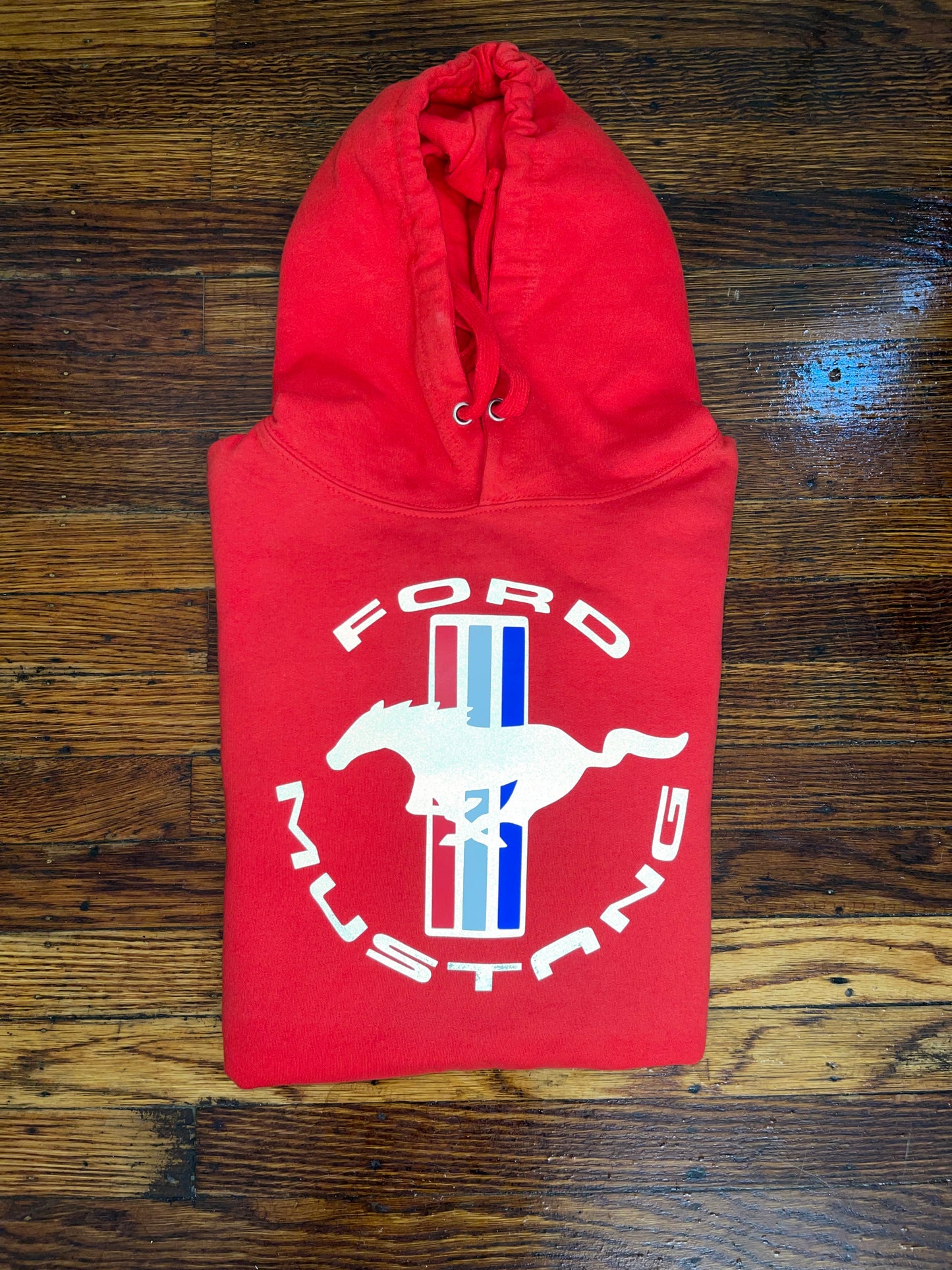 Reflective Ford Mustang logo hoodie