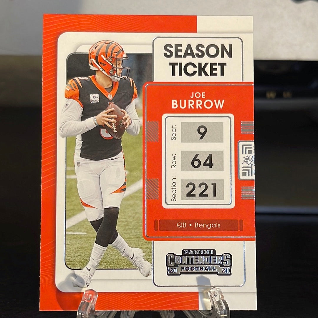 2021 Panini Contenders Season Ticket Joe Burrow Card #19 Cincinnati Bengals
