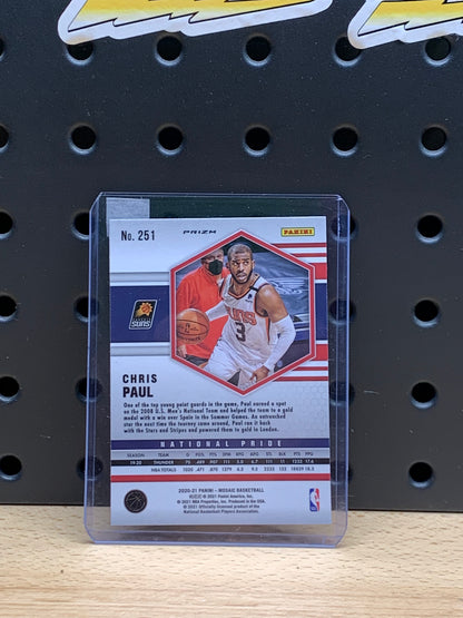 2020-21 Panini Mosaic Chris Paul #251 Blue Reactive Prizm National Pride
