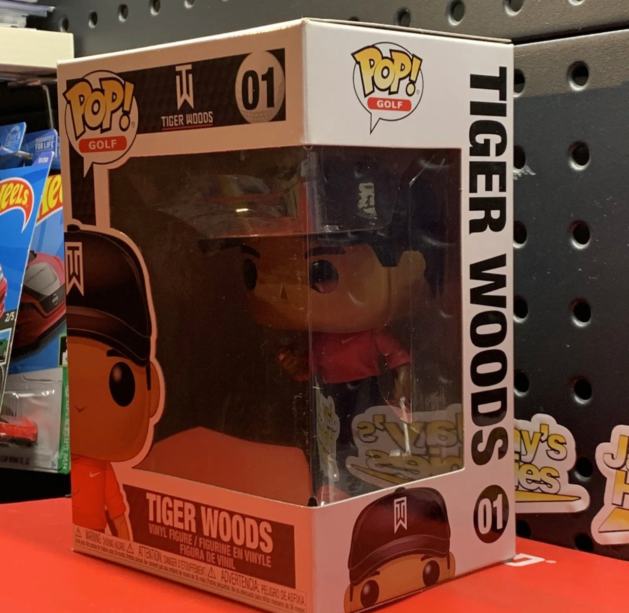 New Authentic Funko POP Golf  Tiger Woods  Red Shirt 01