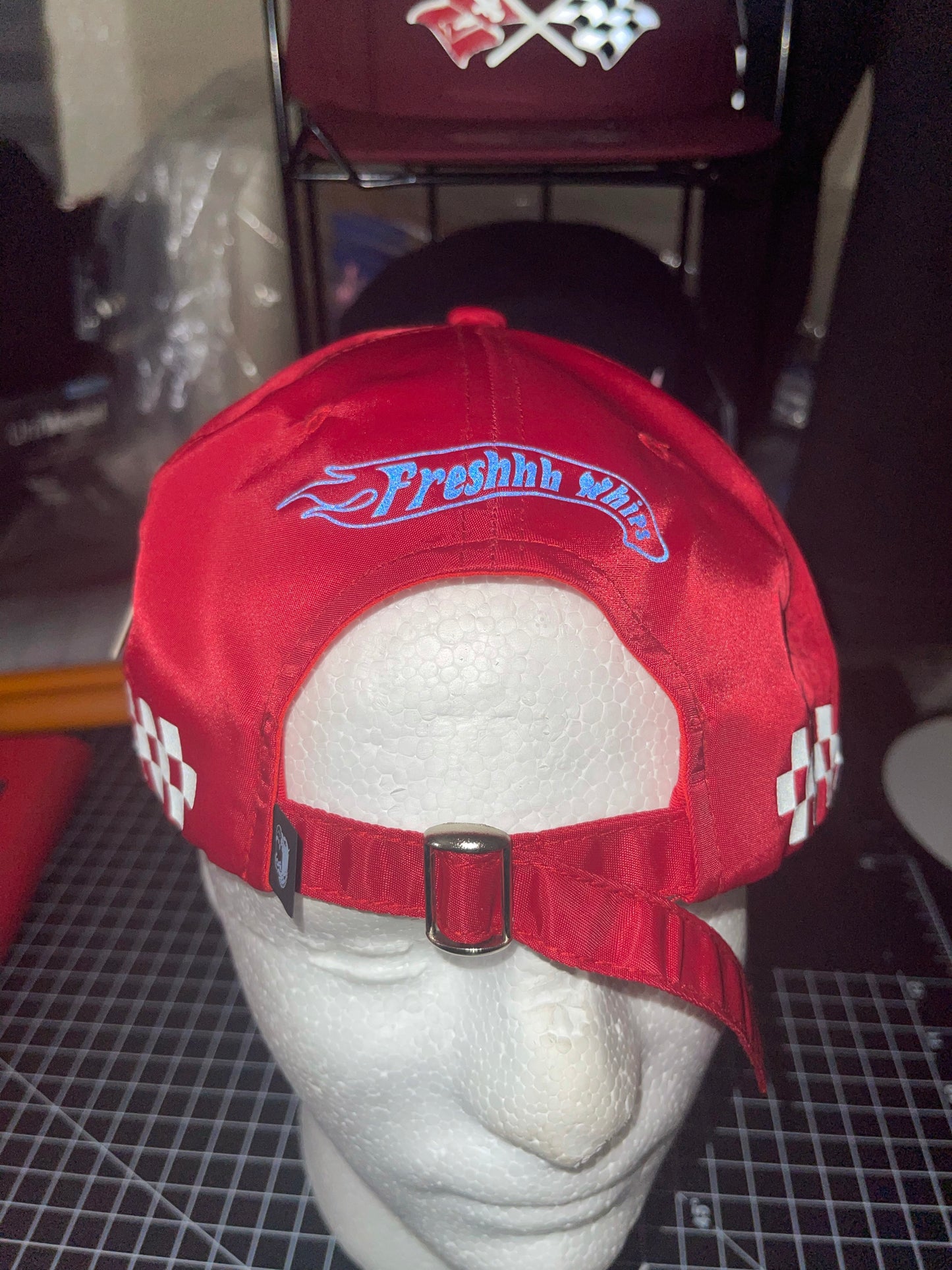Red Reflective Heartbeat of America 🏁 5 Panel Racer Cap