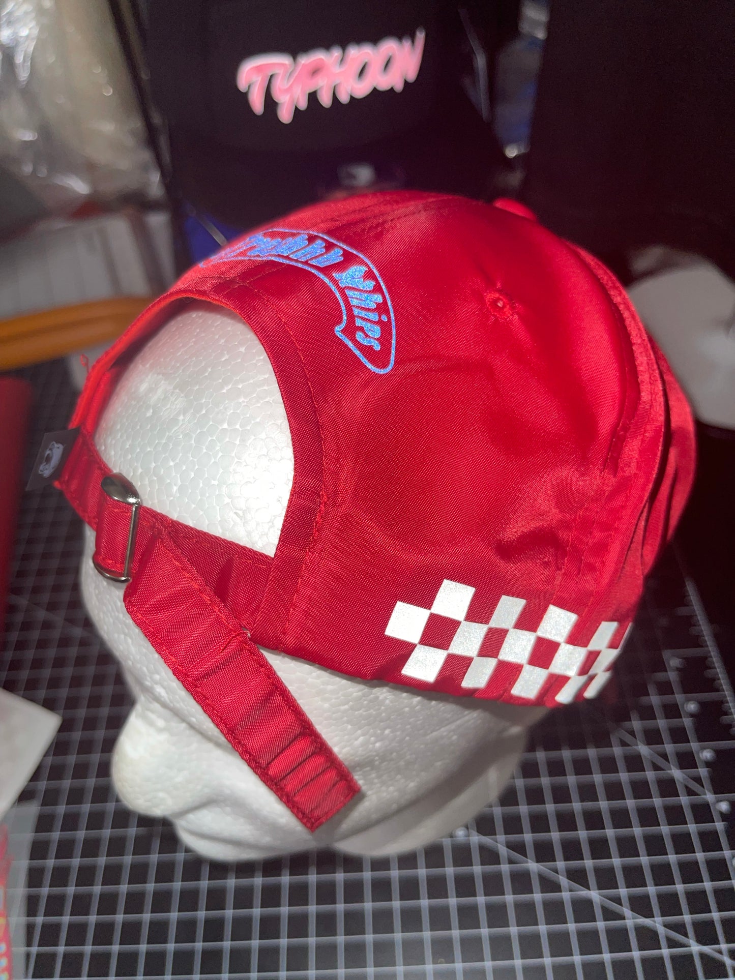 Red Reflective Heartbeat of America 🏁 5 Panel Racer Cap
