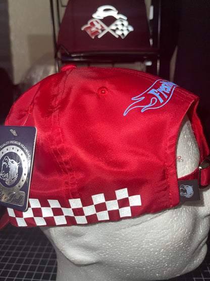 Red Reflective Heartbeat of America 🏁 5 Panel Racer Cap