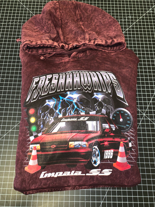 Freshhh Whips "Under ConSStruction" Acid Wash Impala SS Hoodie DCM