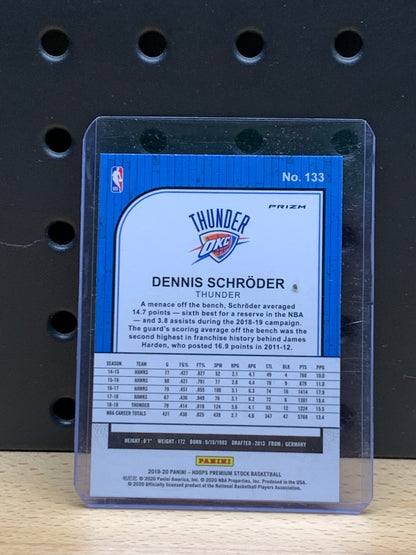 DENNIS SCHRODER 2019-20 NBA Hoops Premium Stock Green Prizm