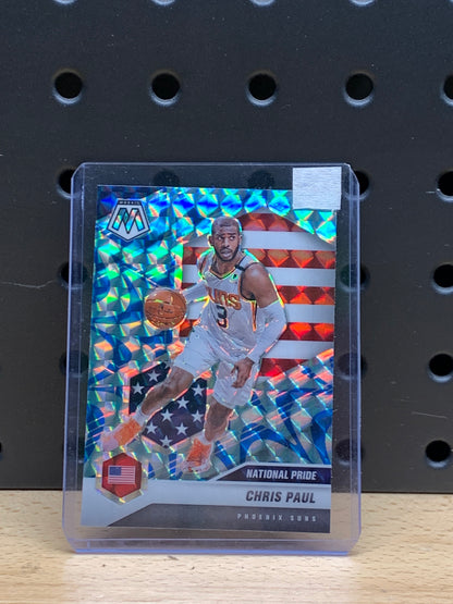 2020-21 Panini Mosaic Chris Paul #251 Blue Reactive Prizm National Pride