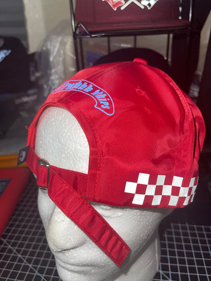 Red Reflective Heartbeat of America 🏁 5 Panel Racer Cap