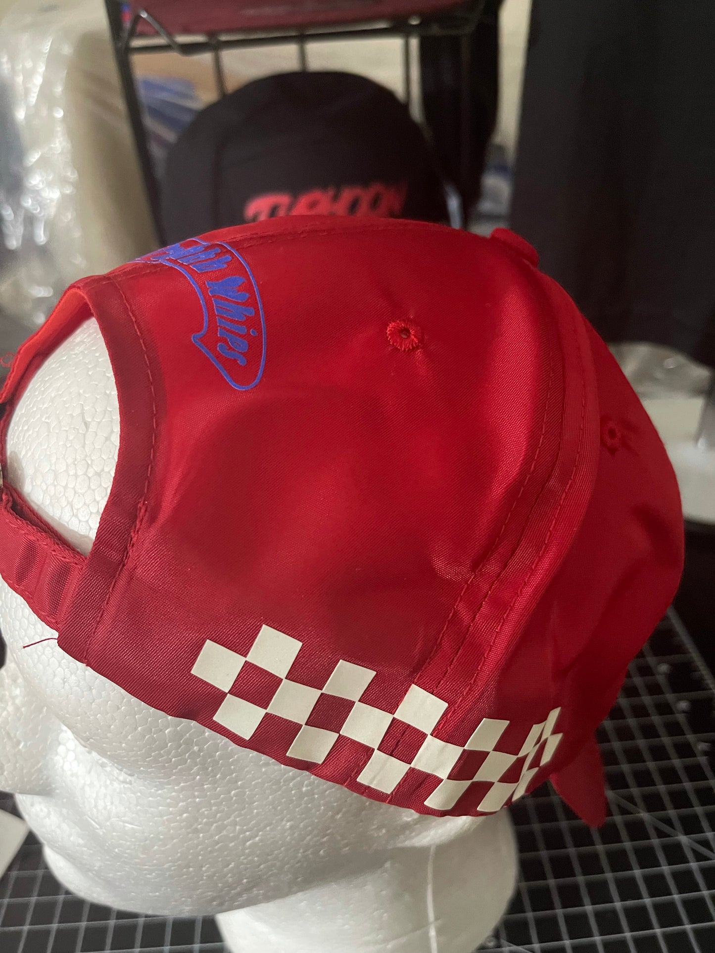 Red Reflective Heartbeat of America 🏁 5 Panel Racer Cap