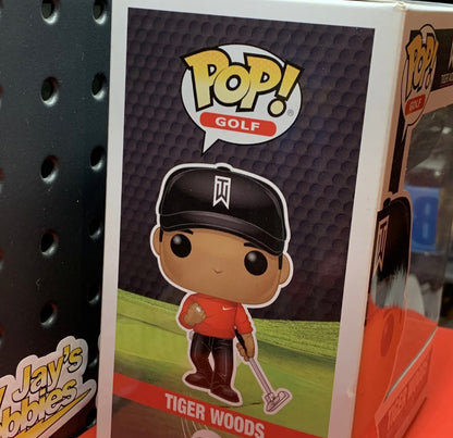 New Authentic Funko POP Golf  Tiger Woods  Red Shirt 01