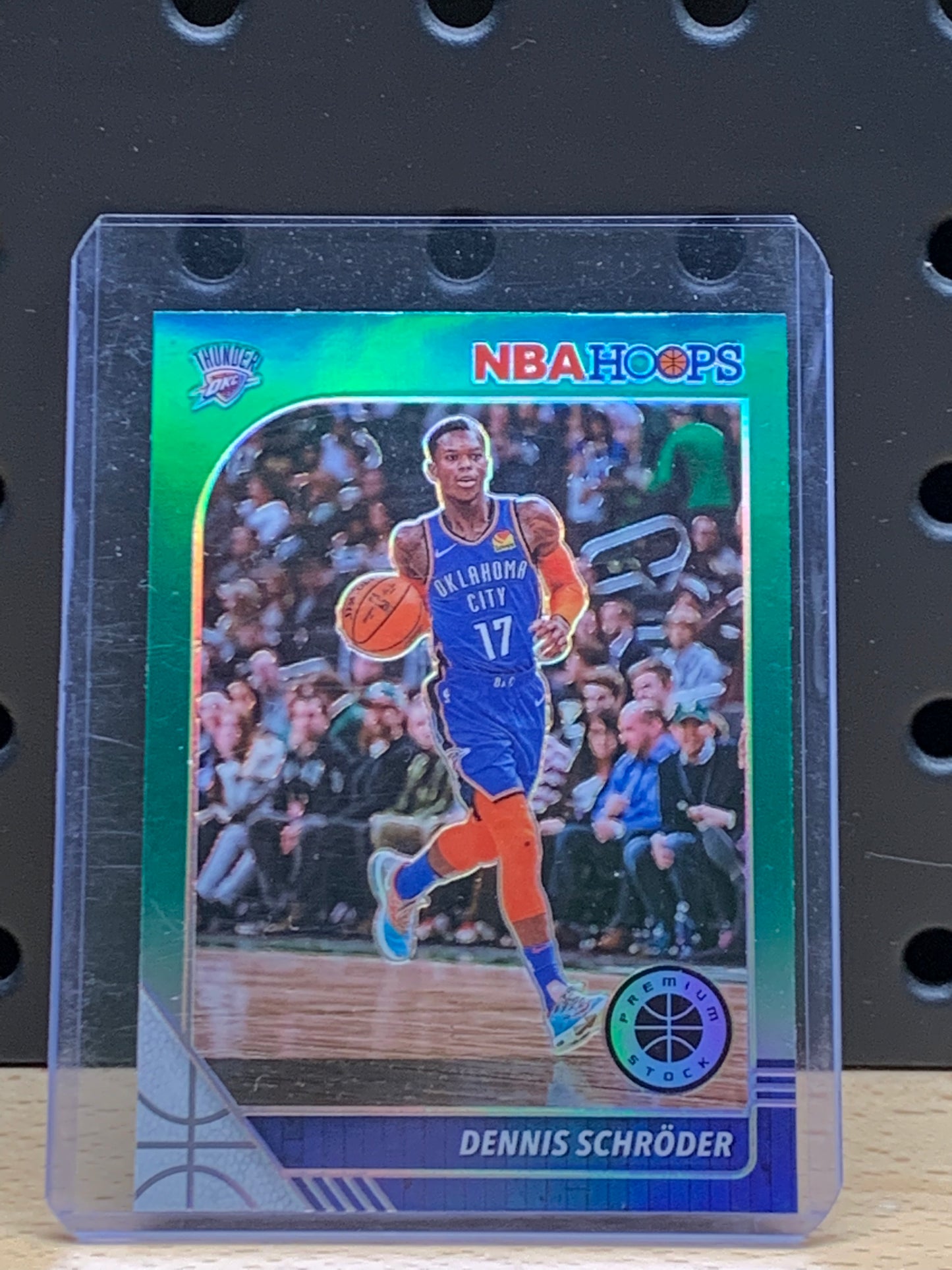 DENNIS SCHRODER 2019-20 NBA Hoops Premium Stock Green Prizm