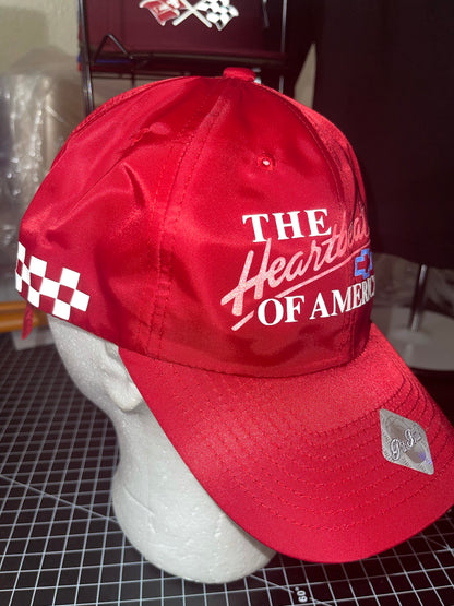 Red Reflective Heartbeat of America 🏁 5 Panel Racer Cap