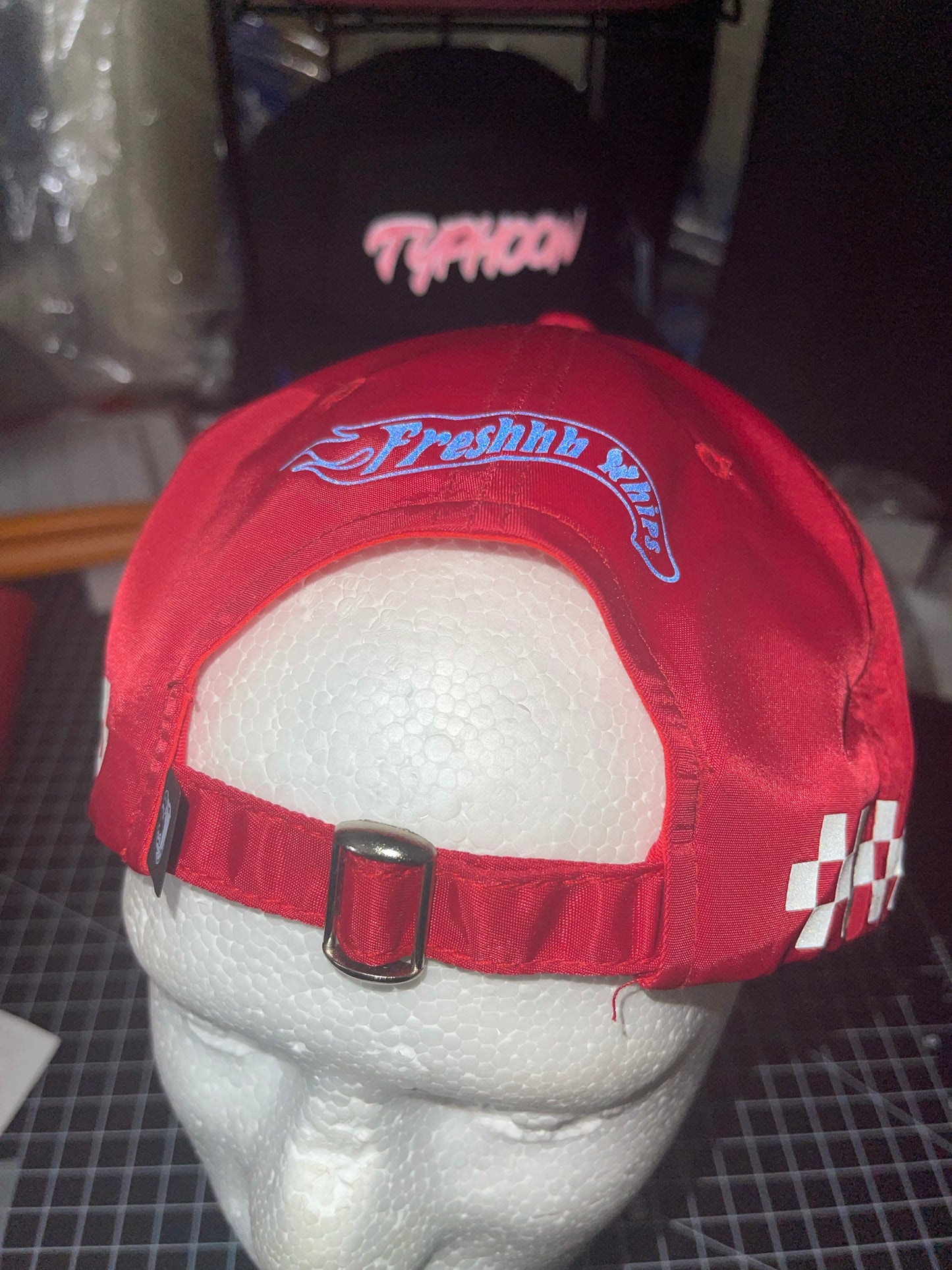 Red Reflective Heartbeat of America 🏁 5 Panel Racer Cap