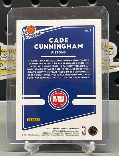 Cade Cunningham 2021-22 Donruss The Rookies #1 Pink Laser RC Pistons