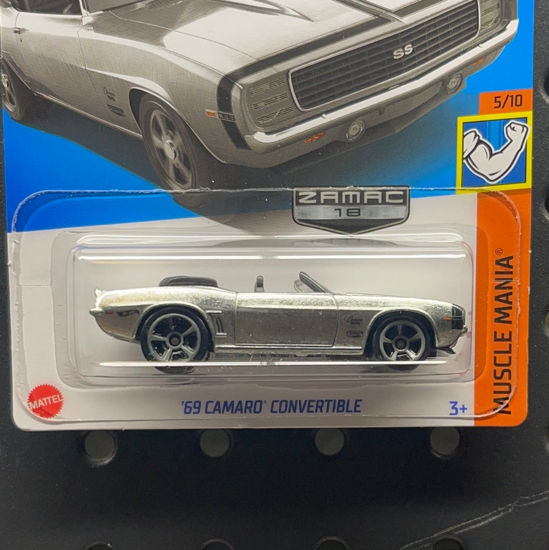 Hot Wheels '69 Camaro Convertible Zamac Muscle Mania