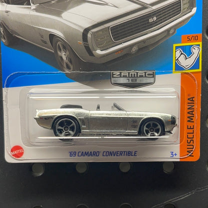 Hot Wheels '69 Camaro Convertible Zamac Muscle Mania
